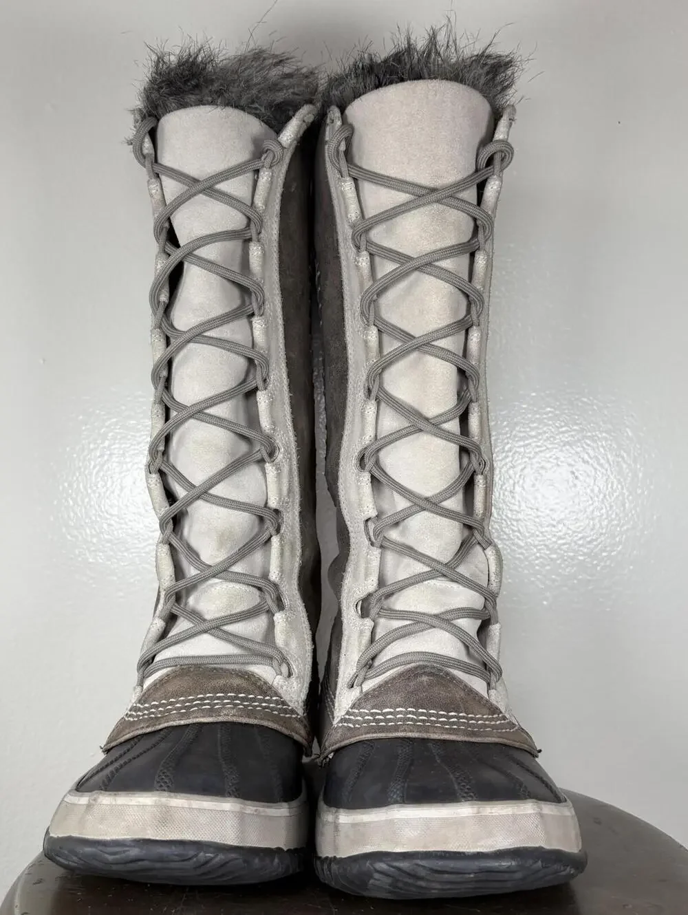 Sorel Cate The Great Leather Suede Lace-Up Winter Boot US 8 UK 6.5